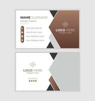 Corporate Business Card Template - Both Side Design vector