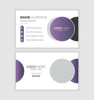 Corporate Business Card Template - Both Side Design vector