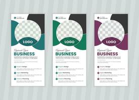 Professional business rack card or dl flyer design template vector