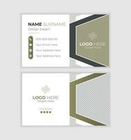 Corporate Business Card Template - Both Side Design vector