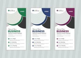 Professional business rack card or dl flyer design template vector