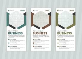 Professional business rack card or dl flyer design template vector