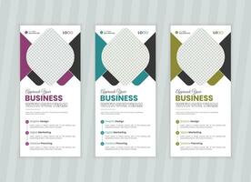 Professional business rack card or dl flyer design template vector