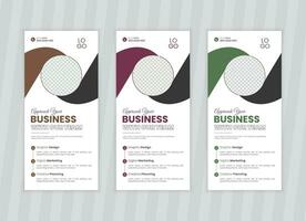 Professional business rack card or dl flyer design template vector