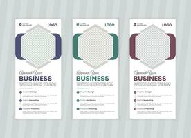 Professional business rack card or dl flyer design template vector