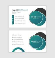 Corporate Business Card Template - Both Side Design vector