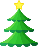 Christmas tree illustration. PNG with transparent background.