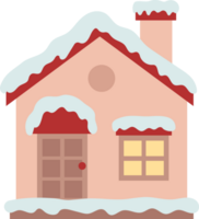 neige couvert maison. png avec transparent Contexte