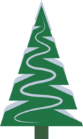 gestileerd, decoratief Kerstmis boom. PNG Kerstmis boom met transparant achtergrond