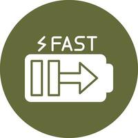 Fast Charge Vector Icon