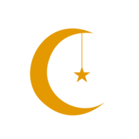 islamic måne tema illustration png