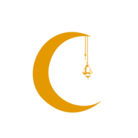 Islamic Moon Theme Illustration png