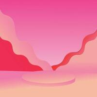 Product display abstract pink background vector