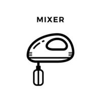 Mixer Black Outline vector