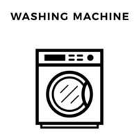 Washing Machine Black Outline vector