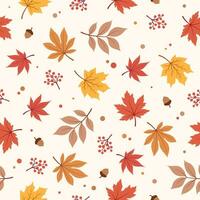 Autumn Fall Seasonal Seamless Pattern vector