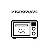 Microwave Black Outline vector