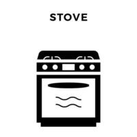 Stove Black Solid vector