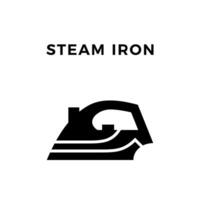 Steam Iron Black Solid vector