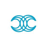 Letter C design element icon with modern infinity concept idea vector