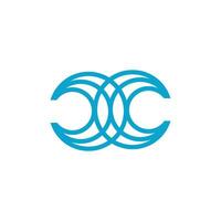Letter C design element icon with modern infinity concept idea vector