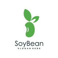 Soya bean design element vector icon with creative modern concept