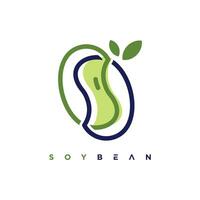 Soybean design element vector icon with creative simple concept