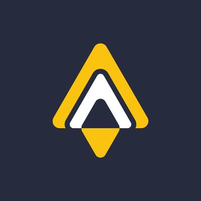 Letter A design element icon with arrow concept idea