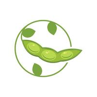 Soya bean design element vector icon with creative modern concept