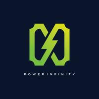 Power infinity design element vector icon with creative modern concept