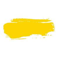 yellow ink paint brush stroke vector