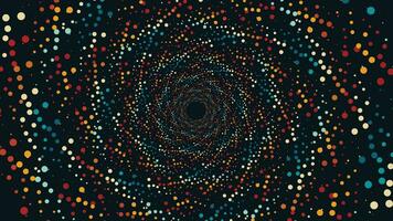 Abstract distance dotted galaxy in vortex style background. vector