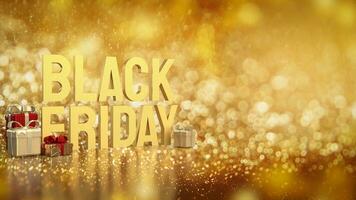 The Black Friday  for Holiday or celebrity and marketing concept 3d rendering photo