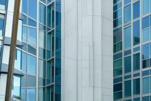 resumen arquitectónico detalle de un oficina edificio con vaso fachada. antecedentes. ai generativo Pro foto