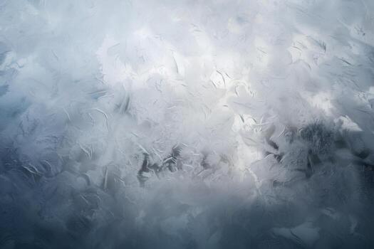 snow frost view from above AI Generative photo