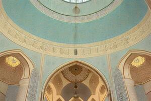 architectural detail of a mosque dome building. background. AI Generative Pro Photo