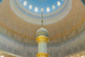 architectural detail of a mosque dome building. background. AI Generative Pro Photo