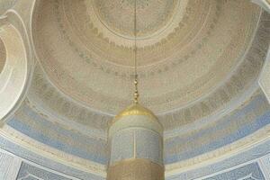 architectural detail of a mosque dome building. background. AI Generative Pro Photo