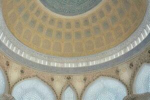 architectural detail of a mosque dome building. background. AI Generative Pro Photo