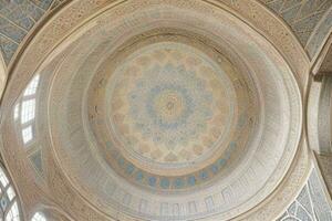 architectural detail of a mosque dome building. background. AI Generative Pro Photo