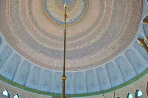 architectural detail of a mosque dome building. background. AI Generative Pro Photo