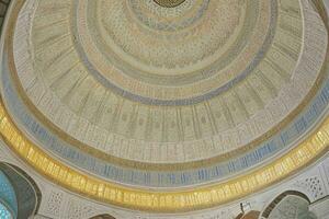 architectural detail of a mosque dome building. background. AI Generative Pro Photo