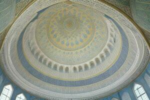 architectural detail of a mosque dome building. background. AI Generative Pro Photo