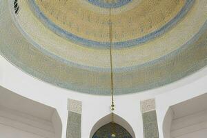 architectural detail of a mosque dome building. background. AI Generative Pro Photo