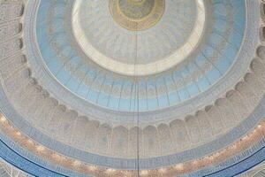 architectural detail of a mosque dome building. background. AI Generative Pro Photo