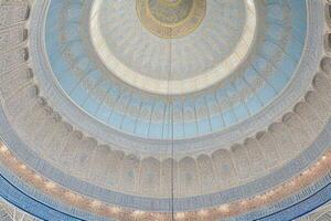 architectural detail of a mosque dome building. background. AI Generative Pro Photo