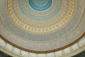 architectural detail of a mosque dome building. background. AI Generative Pro Photo