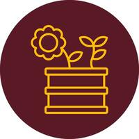 Flower Pot Vector Icon