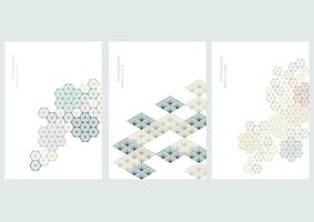 Japanese background with line art  pattern vector. Abstract template with traditional Minimal geometric pattern  in oriental style. vector