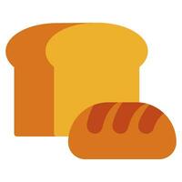 comida y panadería un pan icono vector